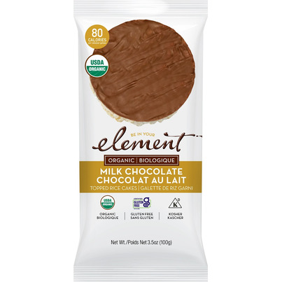 Element Snacks Organic Dipped Rice Cakes Milk Chocolate