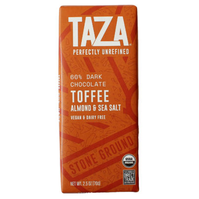 Taza Chocolate 60% Dark Toffee Almond & Sea Salt