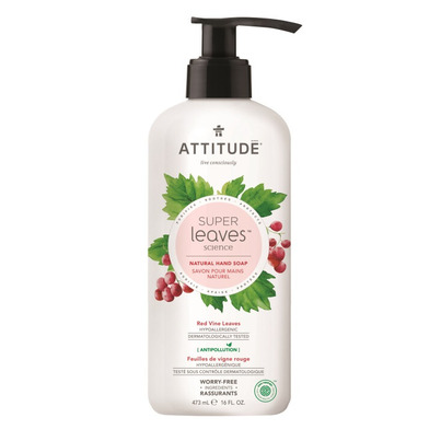 ATTITUDE Super Leaves Natural Hand Soap Red Vine Leaves