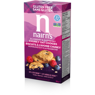 Nairn's Gluten Free Chunky Oat Cookies Blueberry And Raspberry