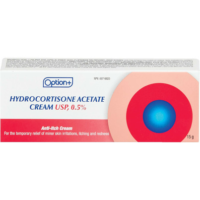 Option+ Hydrocortisone Acetate Cream USP, 0.5%