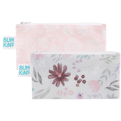 Bumkins Small Reusable Snack Bags Floral