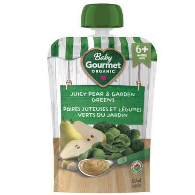 Baby Gourmet Juicy Pear And Garden Greens Organic Baby Food