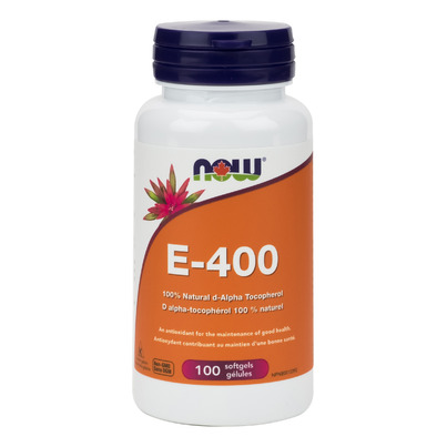 NOW Foods E-400 100% Natural D-Alpha Tocopheryl