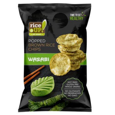 RiceUP! Popped Brown Rice Chips Wasabi