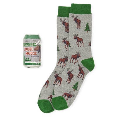 Hatley Men's Beer Can Socks Wild Moose