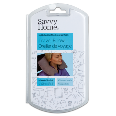 Savvy Home Travel Pillow With Pouch