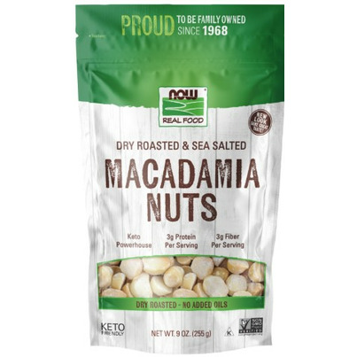 NOW Real Food Macadamia Nuts Dry Roasted And Salted