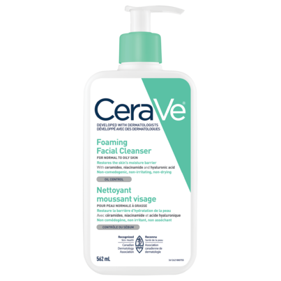 CeraVe Foaming Facial Cleanser With Hyaluronic Acid And 3 Ceramides