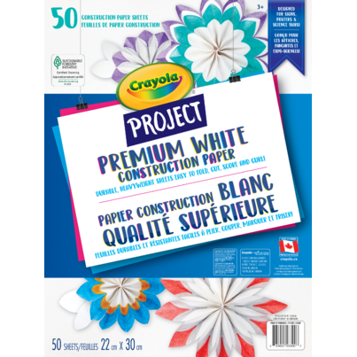 Crayola Project Premium White Construction Paper