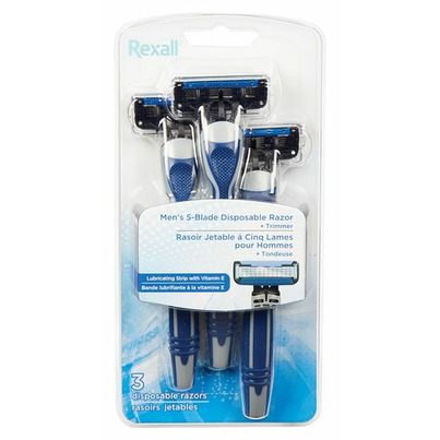 Rexall Men's 5-Blade Disposable Razors