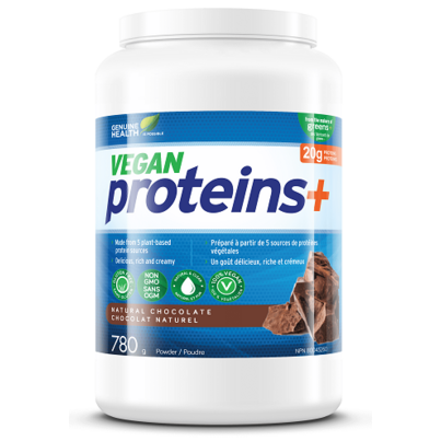 Genuine Health Vegan Proteins+ Powder Large Pack Natural Chocolate