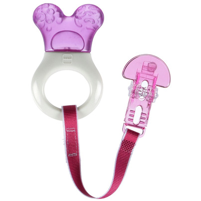 MAM Mini Cooler Teether With Clip Pink