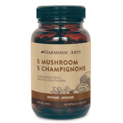 Harmonic Arts 5 Mushroom Concentrated Mushroom Capsules