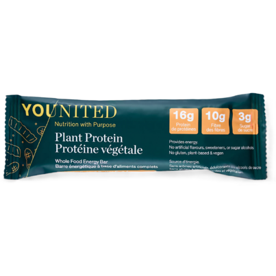 Younited Plant Protein Whole Food Energy Bar Chocolate Peanut