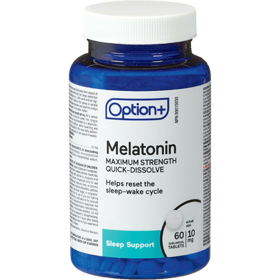 Option+ Melatonin Maximum Strength Quick-Dissolve 10mg