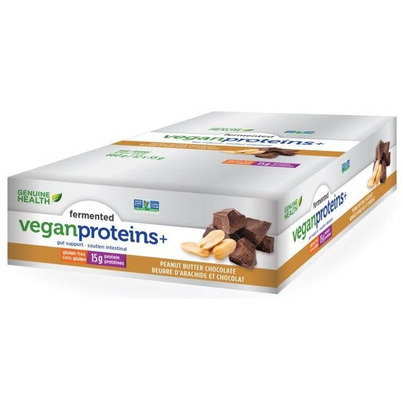 Genuine Health Fermented Vegan Proteins+ Bar Peanut Butter Chocolate