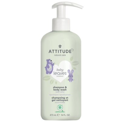 ATTITUDE Baby Leaves 2-in-1 Shampoo & Body Wash Sweet Apple