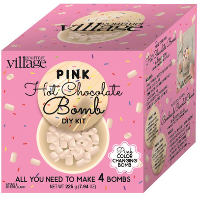 Gourmet Du Village Hot Chocolate Bomb Kit Pink