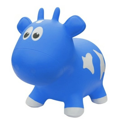 Farm Hoppers Inflatable Bouncing Cow Blue