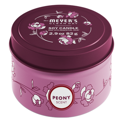 Mrs. Meyer's Clean Day Tin Candle Peony