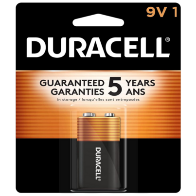 Duracell Coppertop 9 Volt Battery