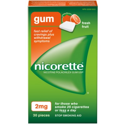 Nicorette Nicotine Gum Fresh Fruit 2mg
