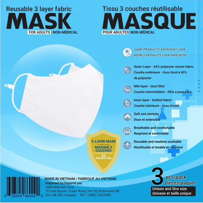 Sequence Health Ltd. Mask For Adults White