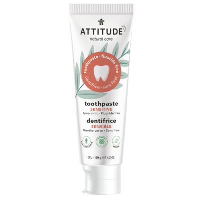 ATTITUDE Toothpaste Fluoride Free Sensitive Spearmint