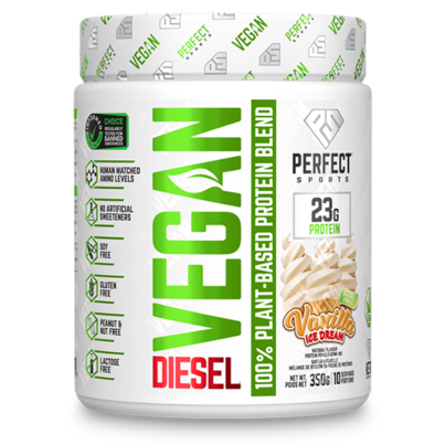 Perfect Sports DIESEL Vegan 100% Plant Based Protein Vanilla Ice Dream