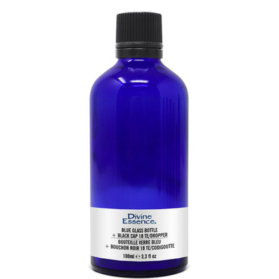 Divine Essence Blue Glass Bottle 100ml