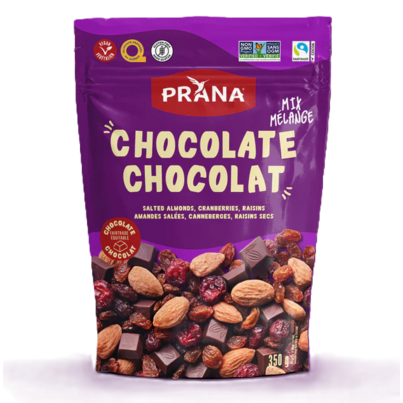 Prana Chocolate Salted Almonds, Cranberries & Raisins