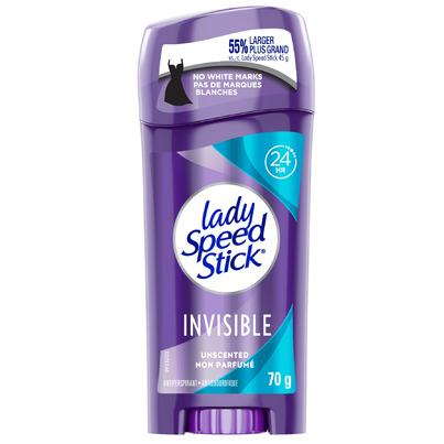 Lady Speed Stick Invisible Antiperspirant Deodorant Solid Unscented