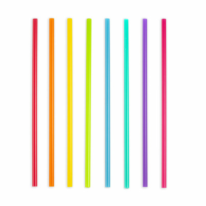 Kikkerland Bright Colour Reusable Straws