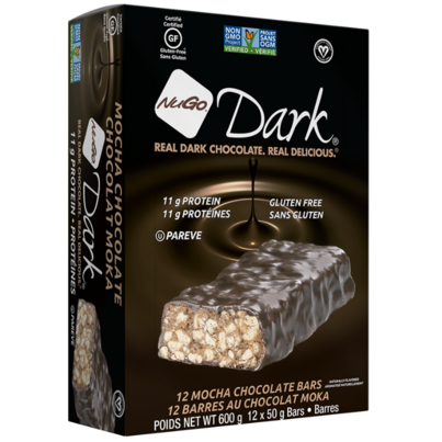 NuGo Dark Mocha Chocolate Protein Bar Case