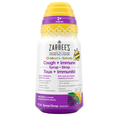 Zarbee's Children's Cough + Immune Syrup Mixed Berry