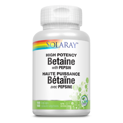 Solaray Betaine With Pepsin 650 Mg