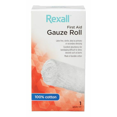 Rexall First Aid Gauze Roll 100% Cotton
