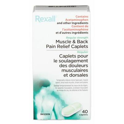 Rexall Regular Strength Muscle And Back Pain Relief