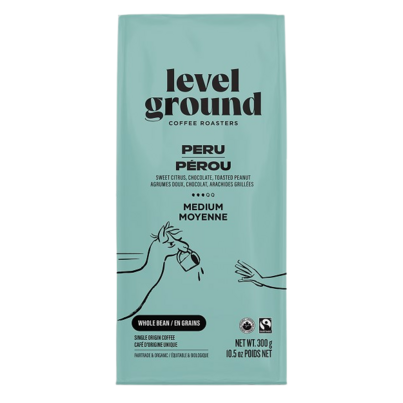 Level Ground Peru Medium & Smooth Whole Bean Coffee
