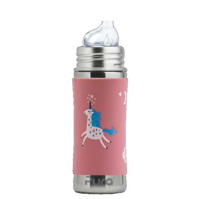 Pura Sippy Bottle With Unicorn Sleeve