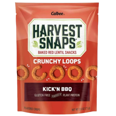 Calbee Harvest Snaps Crunchy Loops Kick'n BBQ
