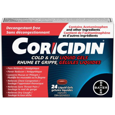 Coricidin Cold And Flu Liquid Gels