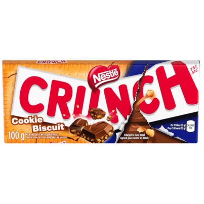 Nestle Crunch Cookie Milk Chocolate Bar