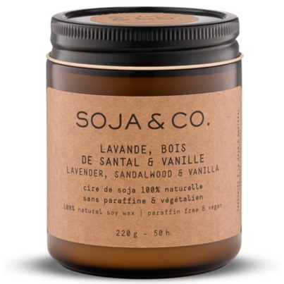 Soja & Co Soy Wax Candle Lavender, Sandalwood & Vanilla