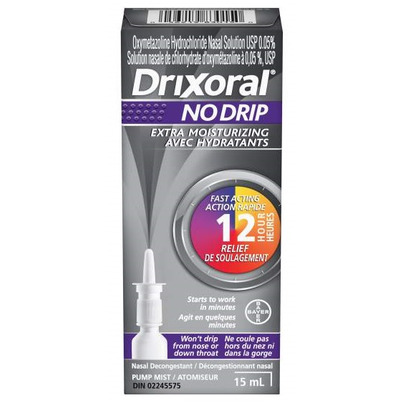 Drixoral No Drip Extra Moisturizing Nasal Decongestant