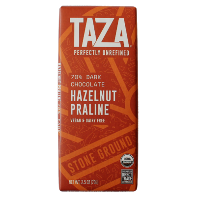 Taza Chocolate 70% Dark Hazelnut Praline