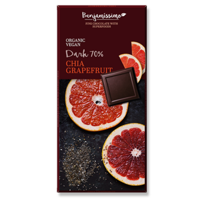 Benjamissimo Dark 70% Chia Grapefruit