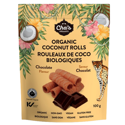 Cha's Organics Organic Coconut Rolls Chocolate