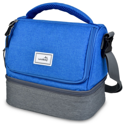 Lunchbots Duplex 2-Compartment Insulated Lunch Bag Royal